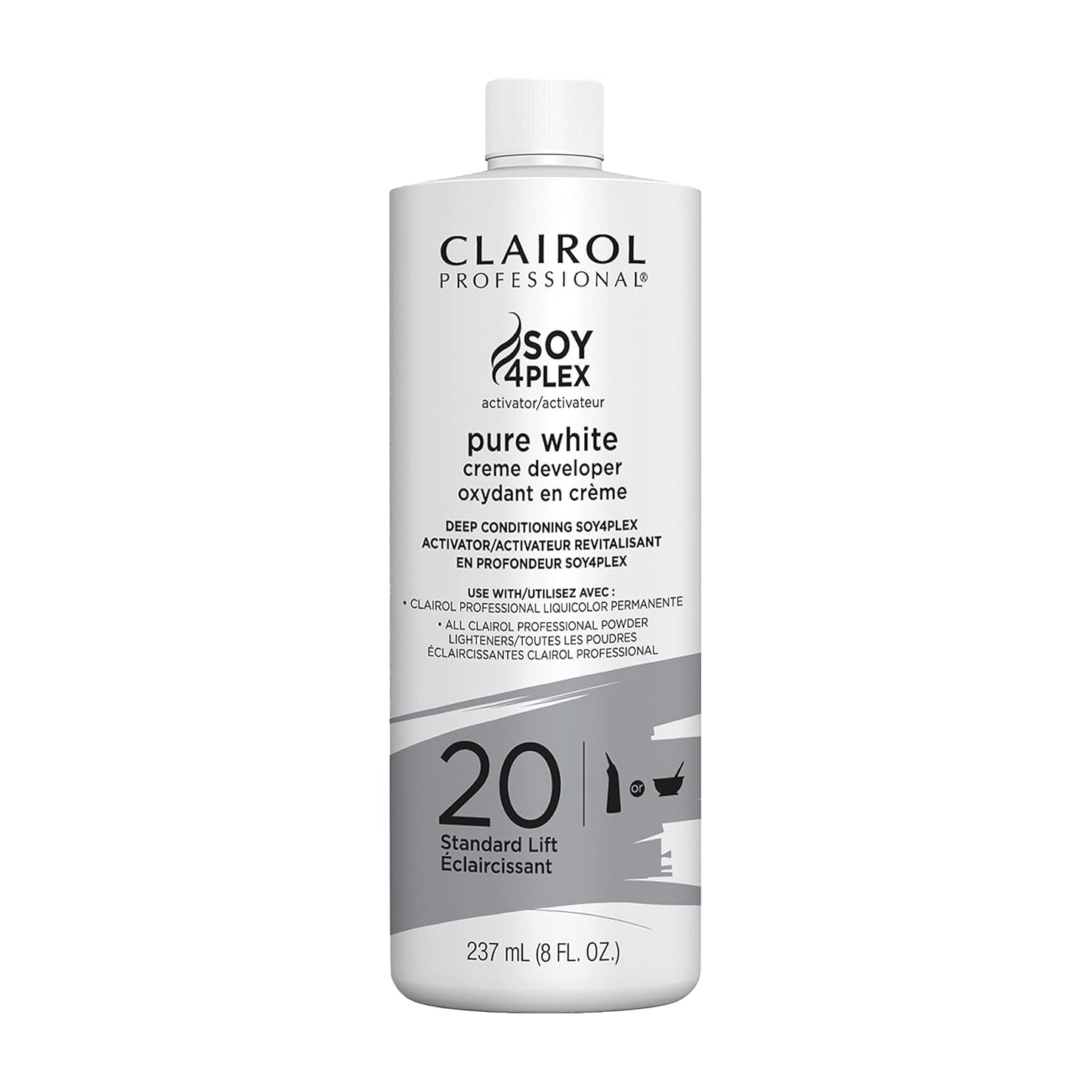Clairol Professional Clairoxide Pure White 20 Volume Creme Developer, 8 Fl Oz