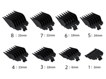 8 Pcs Professional Hair Clipper Combs Guides, Wahl Replacement Guards Set #3171-400 – 1/8” to 1” Fits Most Size Wahl Clippers/Trimmers