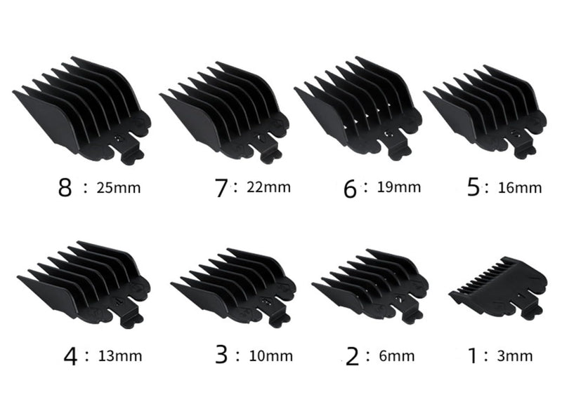 8 Pcs Professional Hair Clipper Combs Guides, Wahl Replacement Guards Set