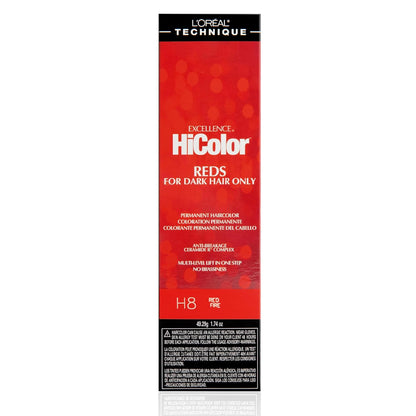 Loreal Excel Hicolor H8 Tube Red Fire 1.74oz