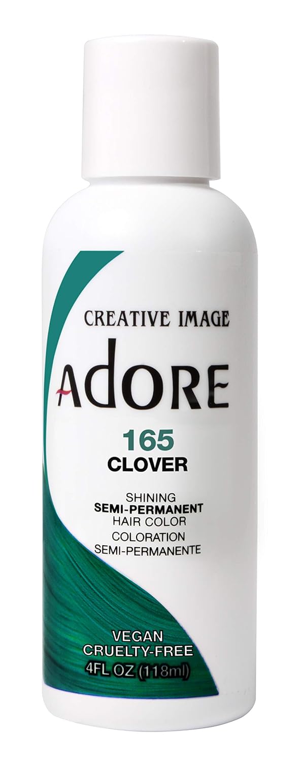 Adore Semi Permanent Hair Color - Vegan and Cruelty-Free Hair Dye - 4 Fl Oz - 165 Clover