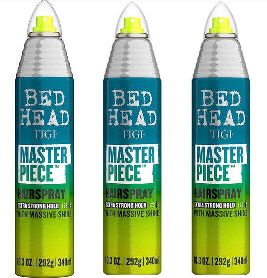 Bed Head TIGI Masterpiece Hairspray with Extra Strong Hold & Shiny Finish - For All Hair Types - Premium Hair Care for Women & Men - 10.3 oz