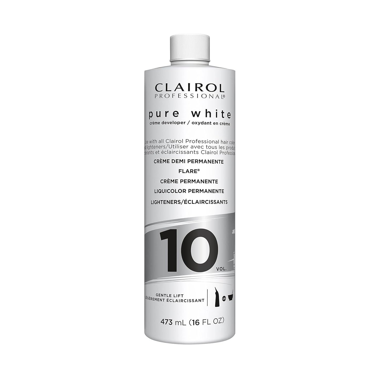Clairol Professional Pure White 10 Volume Hair Developers for Lightening & Gray Coverage