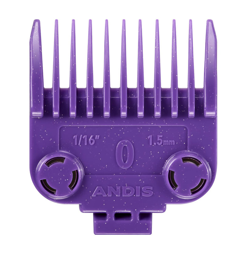 Andis Professional Master Dual Magnet OG Size 0 Snap on Comb Set, 561385, Purple