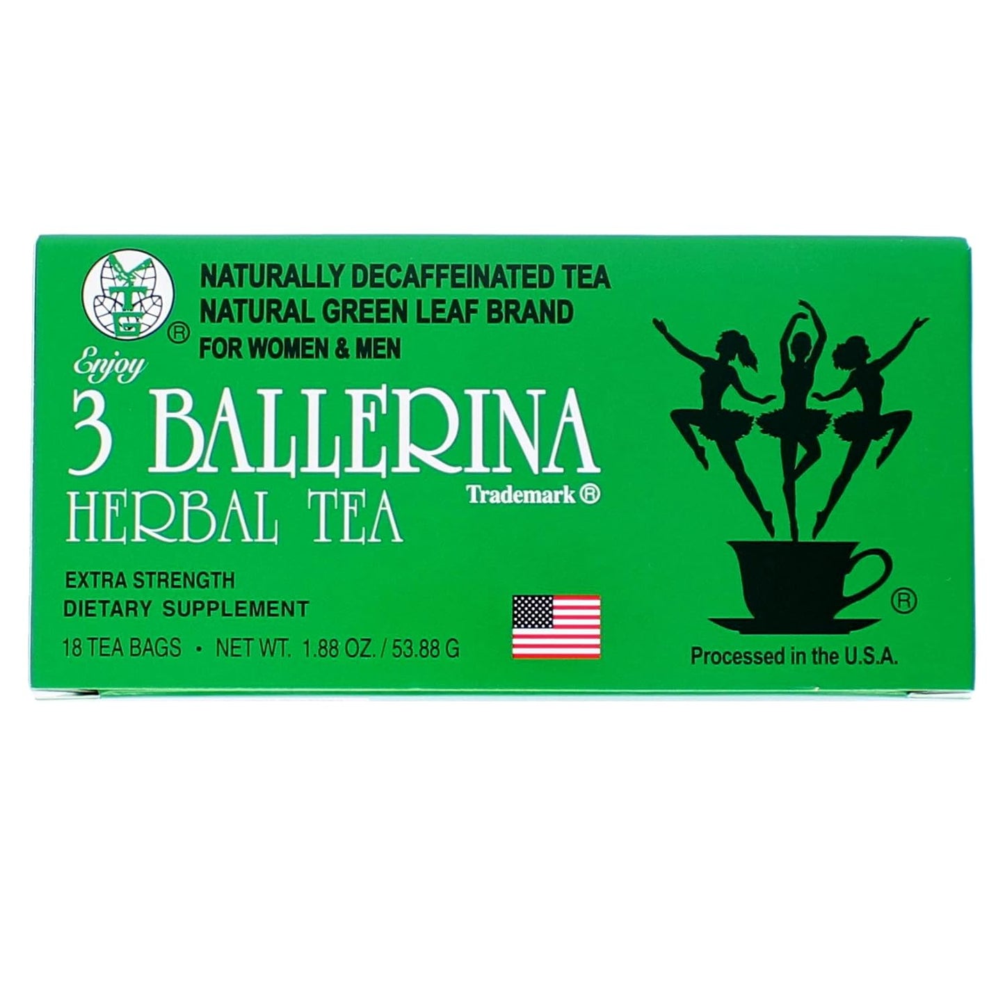 3 Ballerina Tea Drink Extra Strength, 18 Count