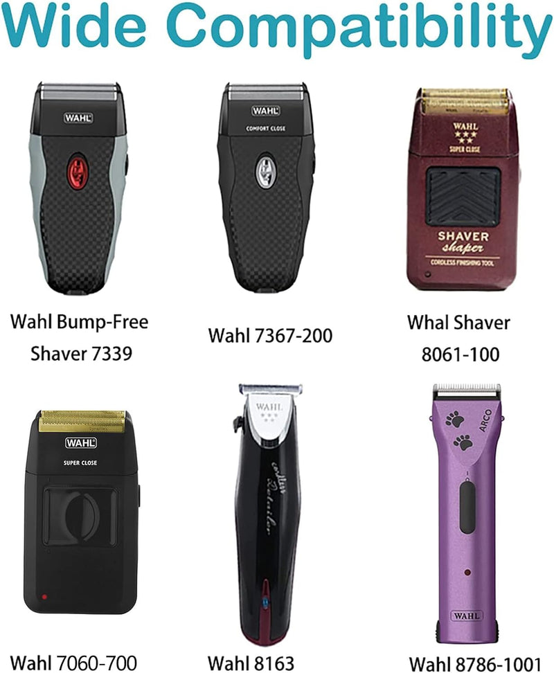 Wahl Shaver Shaper Charger 2V Power Cord for Wahl Trimmer 8061, 8163, 8786-1001, 7367, 7357, 7029, 7060, 7035, 7339, 7356, 4000, 5-Star Series Replacement Whal Clipper Power Cord
