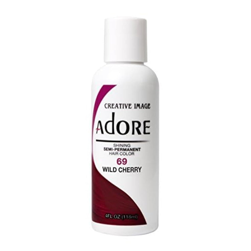 Adore Semi Permanent Hair Color - Vegan and Cruelty-Free Red Hair Dye - 4 Fl Oz - 069 Wild Cherry