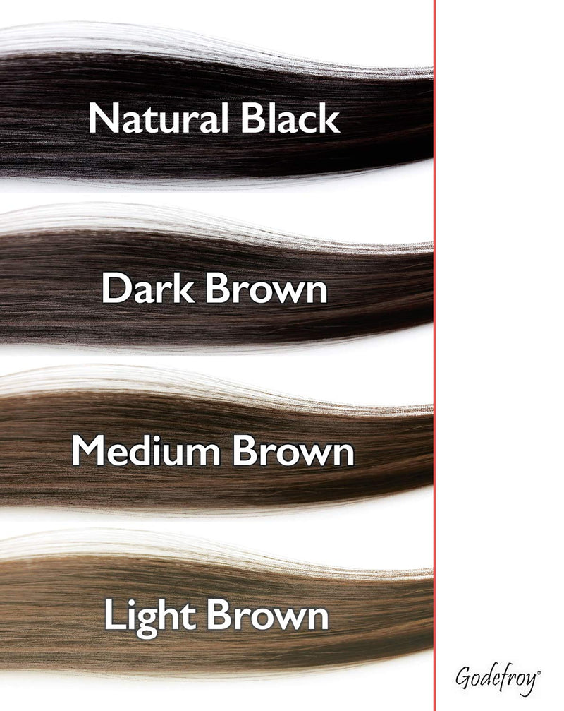 Godefroy Hair Color Kit for Spot Coloring, Covers Up Gray Hairs, Dark Brown, 4-Application Kit