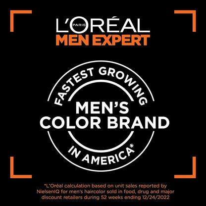 L’Oreal Paris Men Expert One Twist Mess Free Permanent Hair Color, Mens Hair Dye to Cover Grays, Easy Mix Ammonia Free Application, Light Medium Brown 05, 1 Application Kit