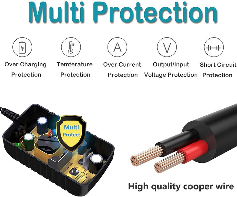 Wahl Shaver Shaper Charger 2V Power Cord for Wahl Trimmer 8061, 8163, 8786-1001, 7367, 7357, 7029, 7060, 7035, 7339, 7356, 4000, 5-Star Series Replacement Whal Clipper Power Cord