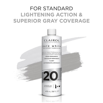 Clairol Professional Pure White 20 Volume Hair Developer – 16 fl oz