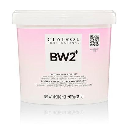 Clairol Professional BW2+ Extra Strength Powder Lightener, Up to 9 Levels of Lift for Hair Highlights & Lightening