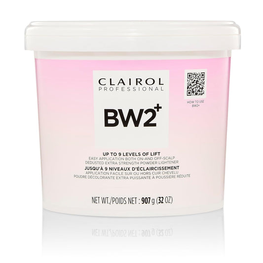 Clairol Professional BW2+ Extra Strength Powder Lightener, Up to 9 Levels of Lift for Hair Highlights & Lightening