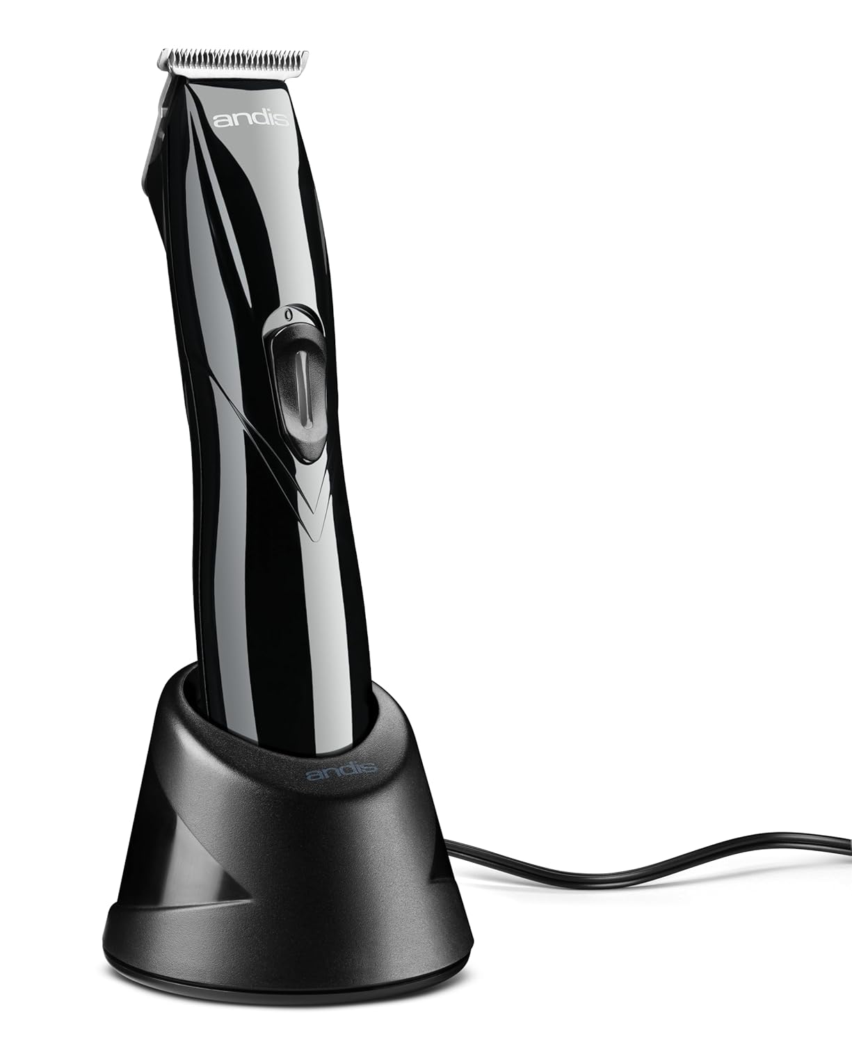 Andis 32475 Slimline Pro Corded/Cordless Hair & Beard Trimmer, T-Blade Zero Gapped with Lithium-Ion Battery, Ear & Body Grooming – Black