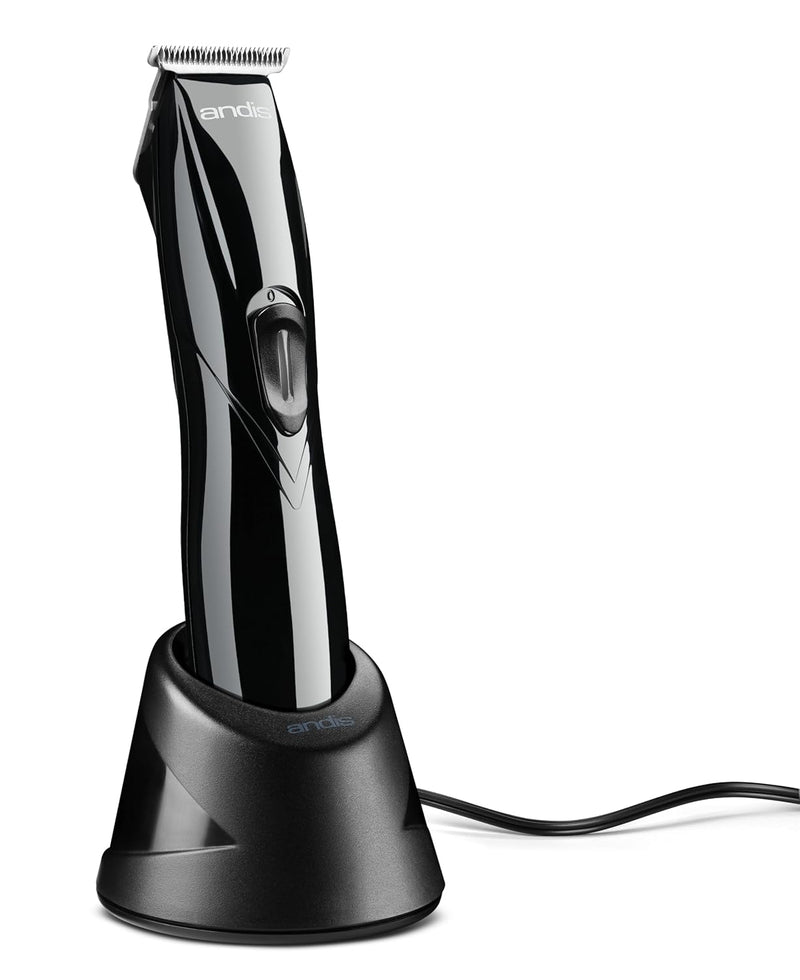 Andis 32475 Slimline Pro Corded/Cordless Hair & Beard Trimmer, T-Blade Zero Gapped with Lithium-Ion Battery, Ear & Body Grooming – Black