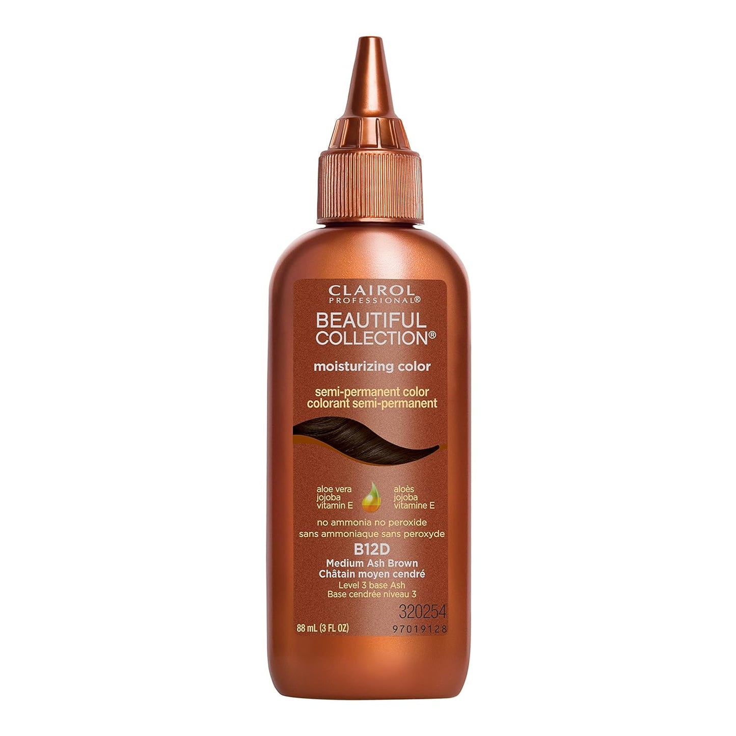 Clairol Beautiful Collection B08D Light Ash Brown Semi-Permanent Hair Color, 3 Oz