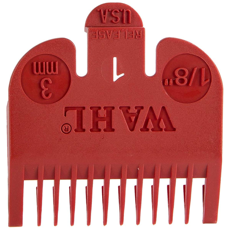 Wahl Professional Color Coded Comb Attachment #3144-603 – Red #1 – 1/8” (3mm) – Great for Professional Stylists and Barbers