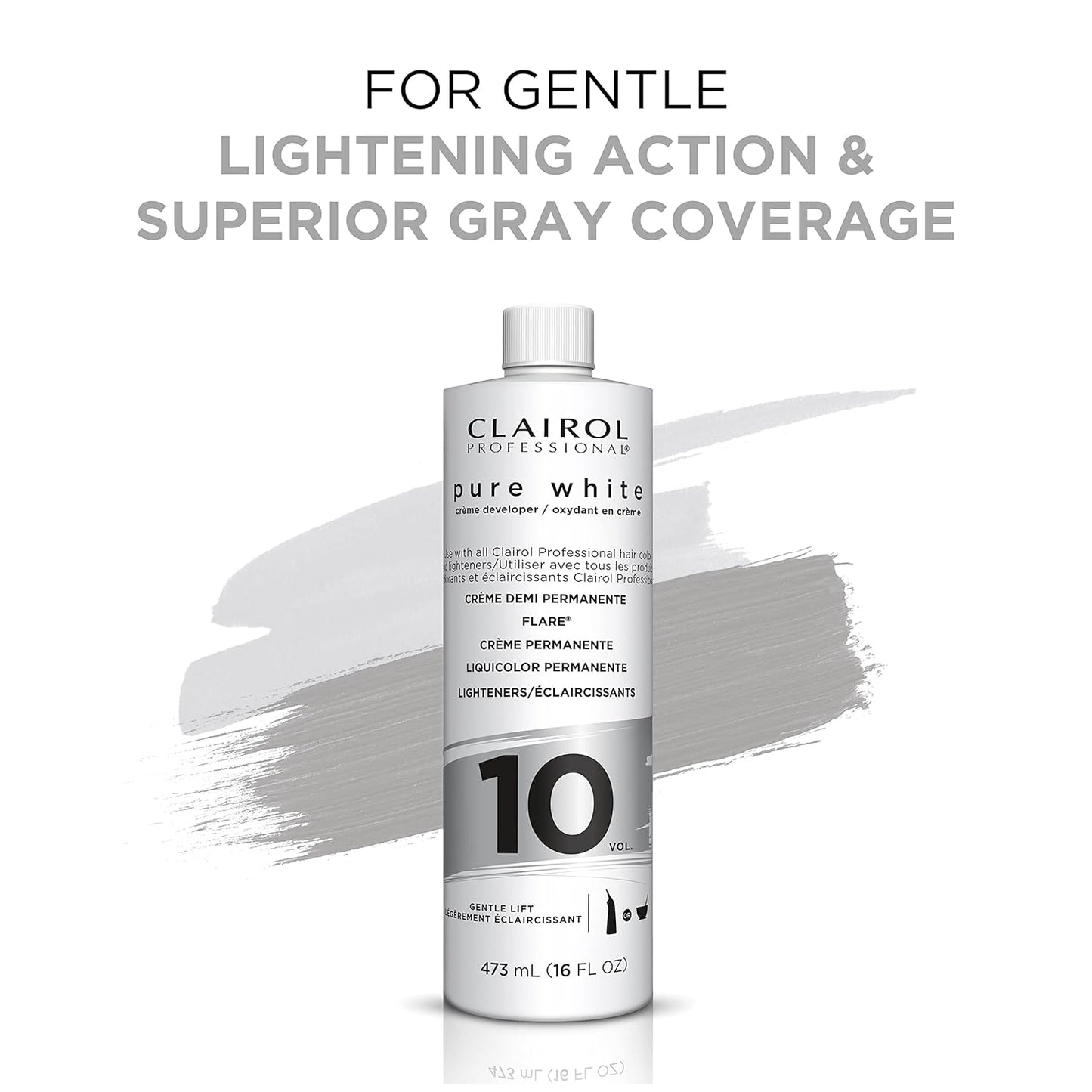 Clairol Professional Pure White 10 Volume Hair Developers for Lightening & Gray Coverage