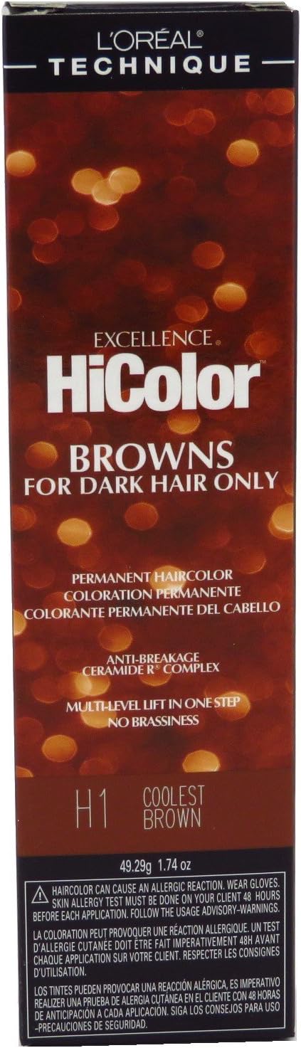 Loreal Excel Hicolor H01 Tube Coolest Brown 1.74oz