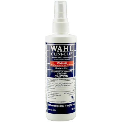 Wahl Professional Clini Clip Spray Fast Acting Cleaner Lubricant Clipper Blades Purifies Grooming Tools Reduces Friction Heat 8 Fl Oz