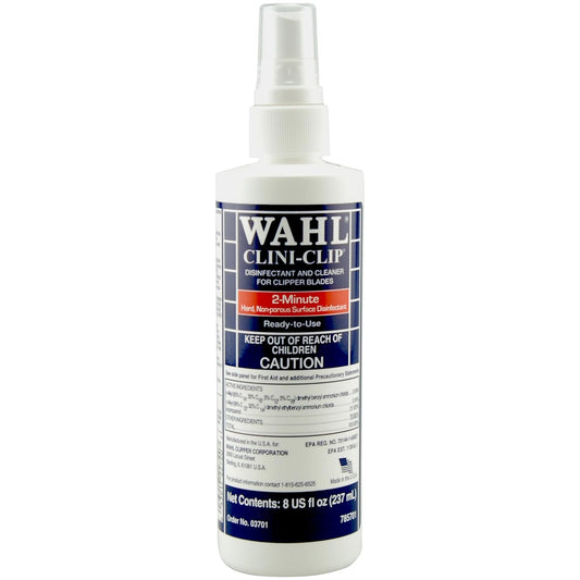 Wahl Professional Clini Clip Spray Fast Acting Cleaner Lubricant Clipper Blades Purifies Grooming Tools Reduces Friction Heat 8 Fl Oz