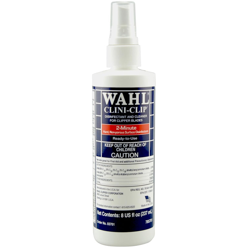Wahl Professional Clini Clip Spray Fast Acting Cleaner Lubricant Clipper Blades Purifies Grooming Tools Reduces Friction Heat 8 Fl Oz