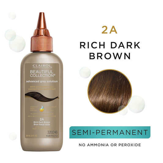 Clairol Professional Beau Coll Gray [2A] Rich Dark Brown - 3oz