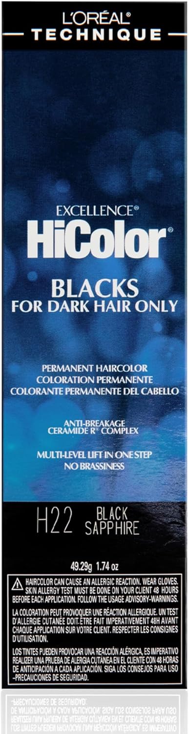 Loreal Excel Hicolor H22 Tube Black Sapphire, 1.74 Oz
