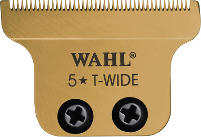 Wahl Professional Gold T-Wide Blade for The 5 Star Series Detailer Li Gold Trimmer, for Professional Barbers and Stylists Item – 2215-700