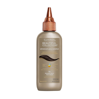 Clairol Beautiful Collection Semi-Permanent Hair Color - BEAU COLL GRAY [1A] Midnight Black, 3 oz