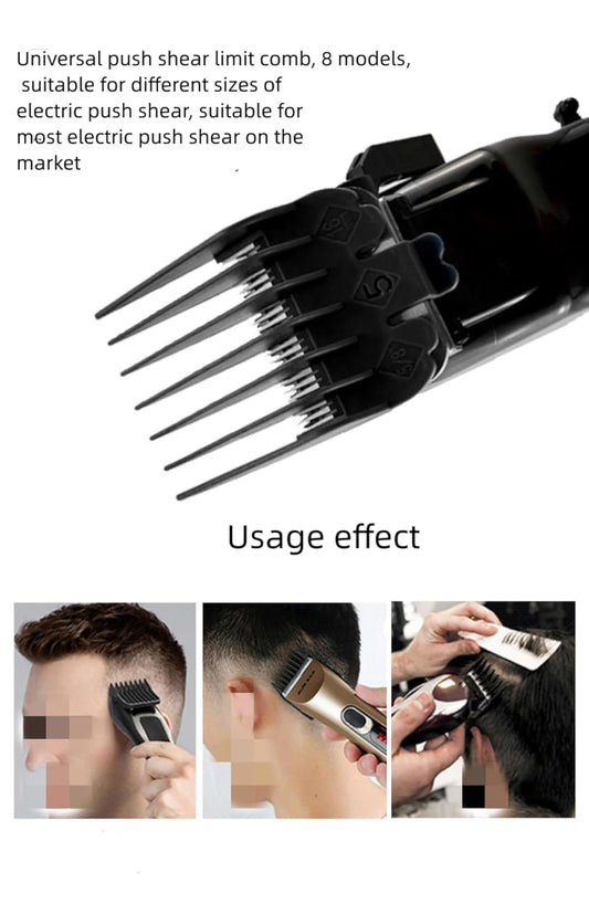 8 Pcs Professional Hair Clipper Combs Guides, Wahl Replacement Guards Set #3171-400 – 1/8” to 1” Fits Most Size Wahl Clippers/Trimmers