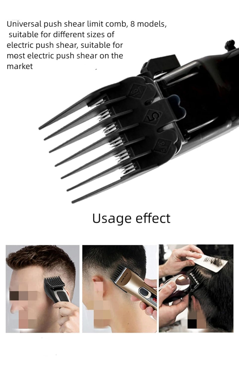 8 Pcs Professional Hair Clipper Combs Guides, Wahl Replacement Guards Set