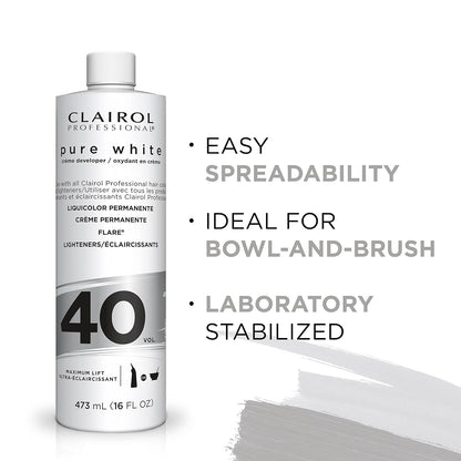 Clairol Professional Pure White 40 Volume Hair Developer (16 fl oz)