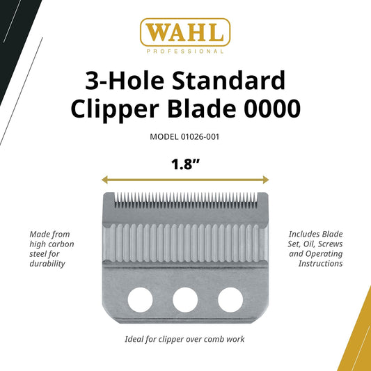 WAHL 3-HOLE CLIPPER BLADES (STANDARD)