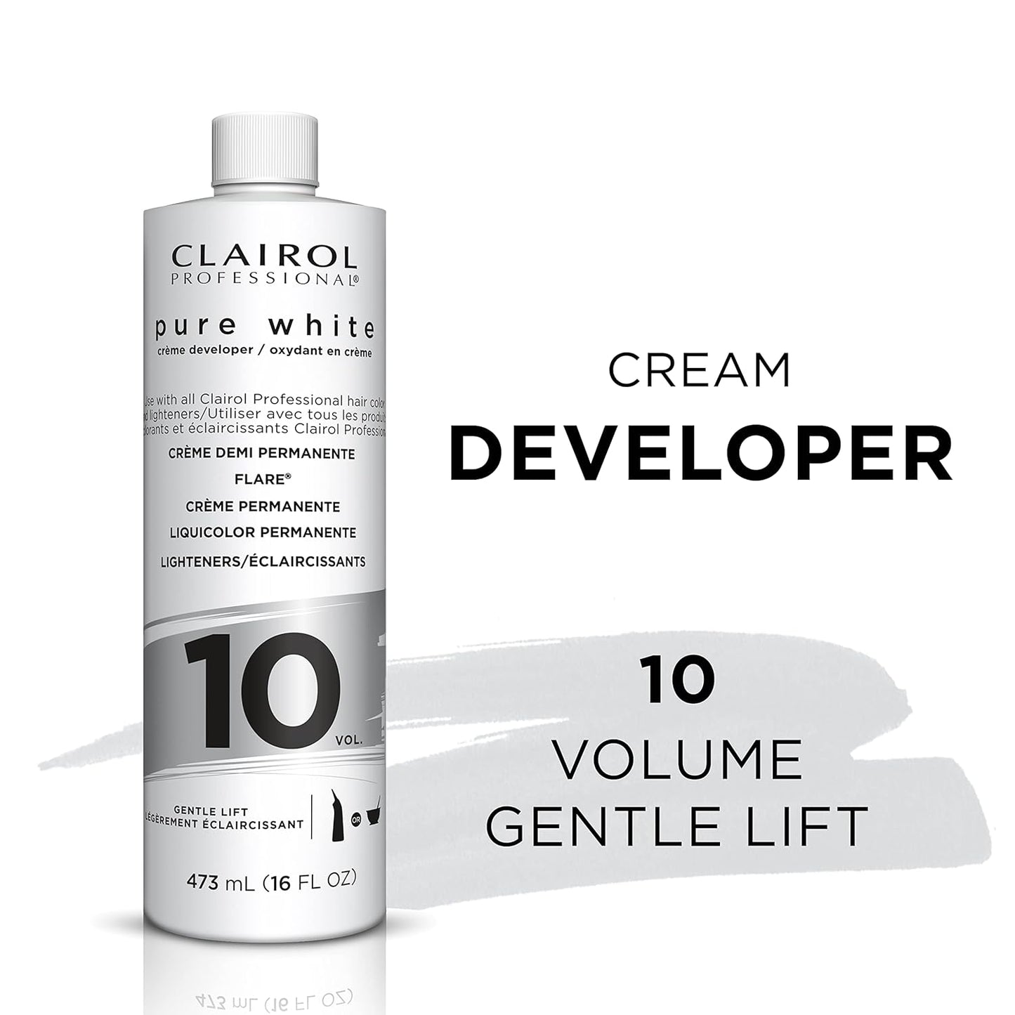 Clairol Professional Pure White 10 Volume Hair Developers for Lightening & Gray Coverage