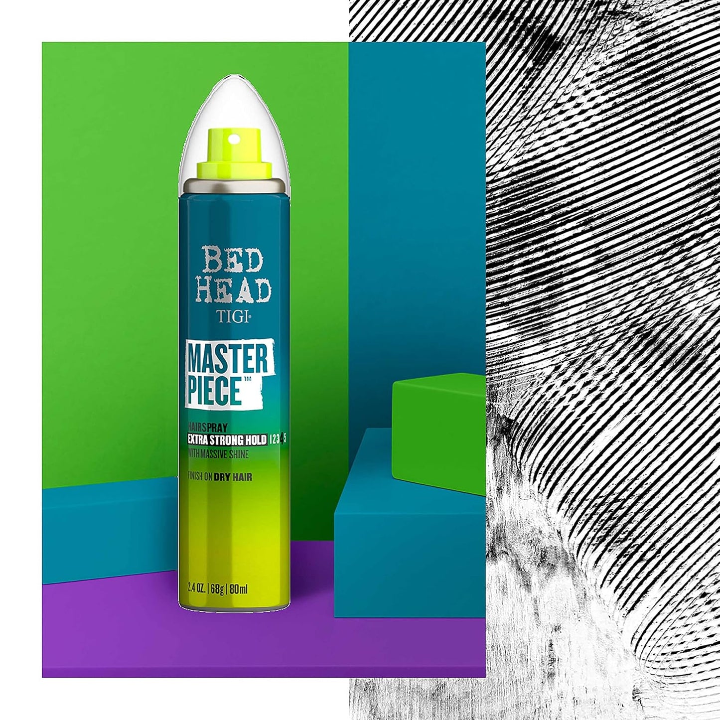 Bed Head by TIGI Frizz Control Travel Hairspray Extra Hold Masterpiece Hair Care Spray for Incredibly Shiny and Glossy Hair, 2.4 oz, Mini Hair Spray