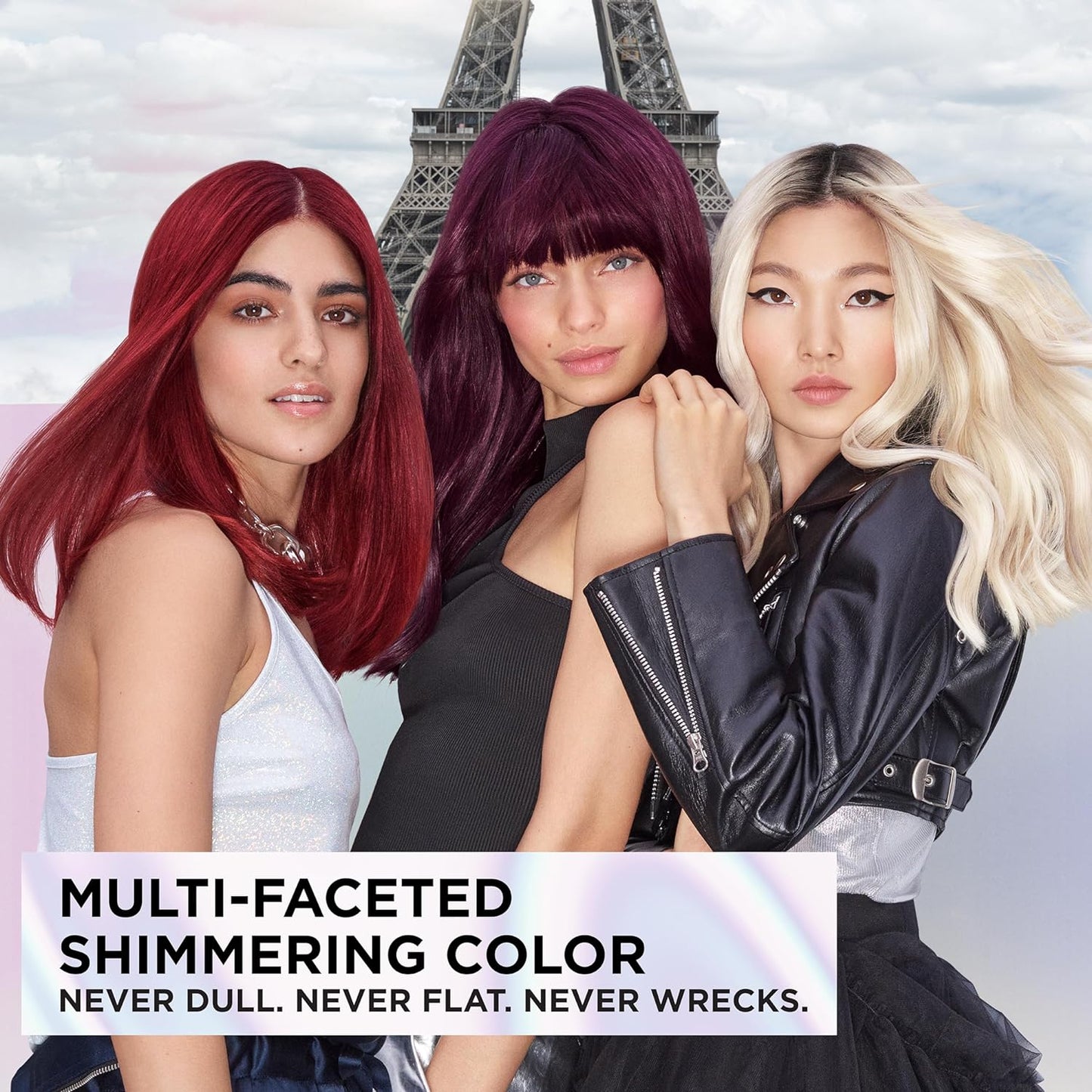 L'Oreal Paris Feria Multi-Faceted Shimmering Permanent Hair Color, C74 Copper Crave (Intense Copper)