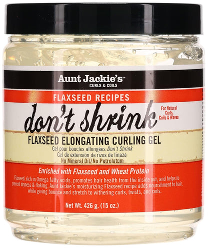 Aunt Jackie's Don't Shrink Flaxseed Elongating Curling Gel, 15 oz