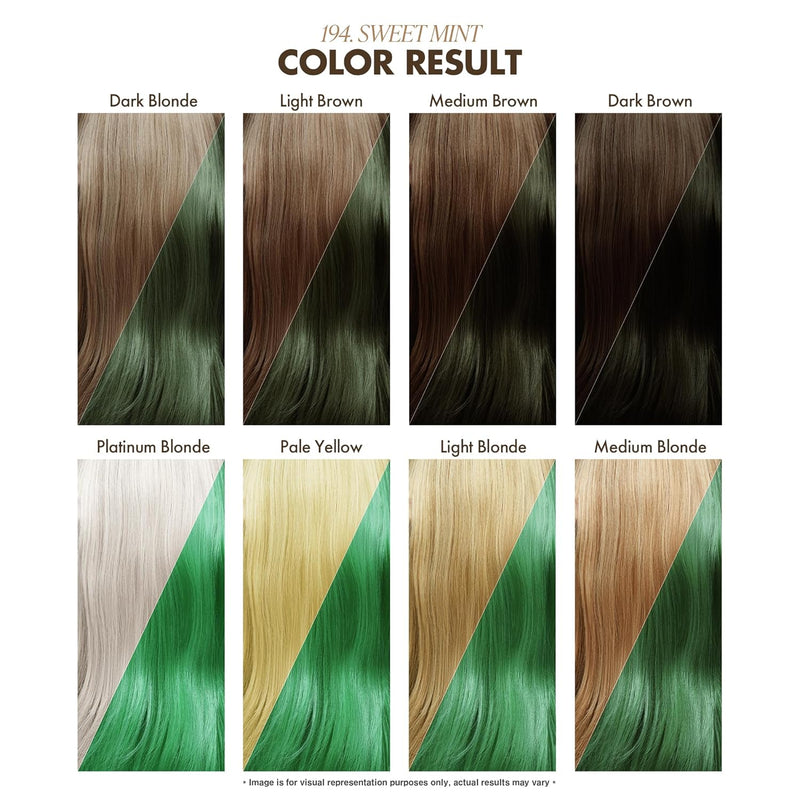 Adore Semi Permanent Hair Color - Vegan and Cruelty-Free Green Hair Dye - 4 Fl Oz - 194 Sweet Mint