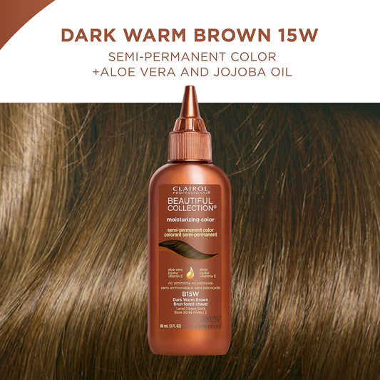 Clairol Beautiful Coll. #B15W Dark Warm Brown 3oz