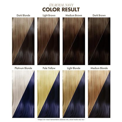 Adore Semi Permanent Hair Color - Vegan and Cruelty-Free Blue Hair Dye - 4 Fl Oz - 178 Royal Navy