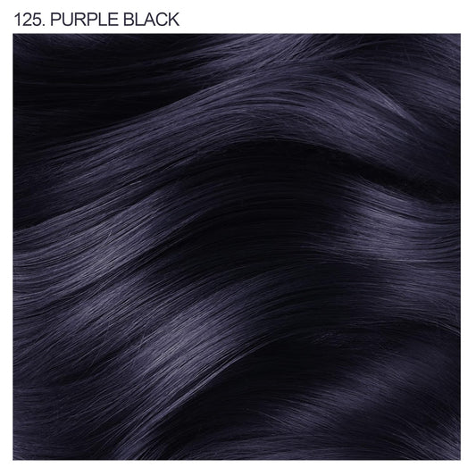 Adore Semi Permanent Hair Color - Vegan and Cruelty-Free Black Hair Dye - 4 Fl Oz - 125 Purple Black
