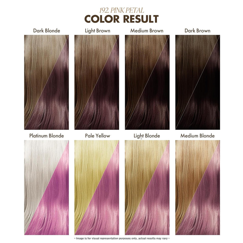 Adore Semi Permanent Hair Color - Vegan and Cruelty-Free Pink Hair Dye - 4 Fl Oz - 192 Pink Petal