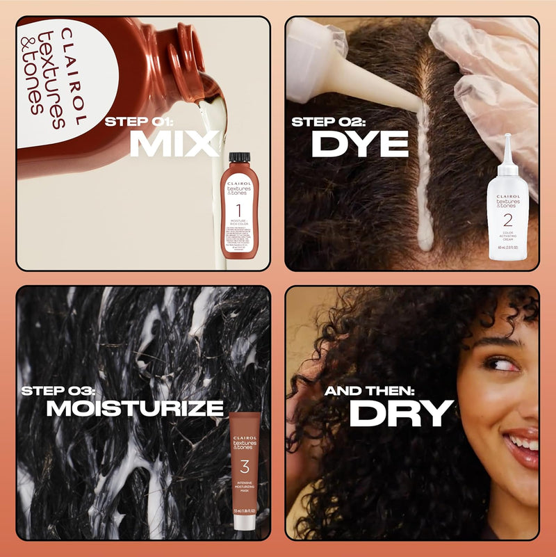 Textures & Tones Permanent Hair Color Kit 4R Red Hot Red