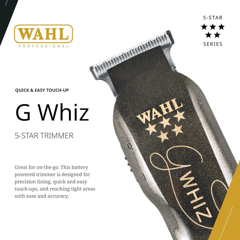 Wahl Professional 5 Star G-Whiz Trimmer, Battery Powered, Lightweight, Precision Lining, Complete Kit