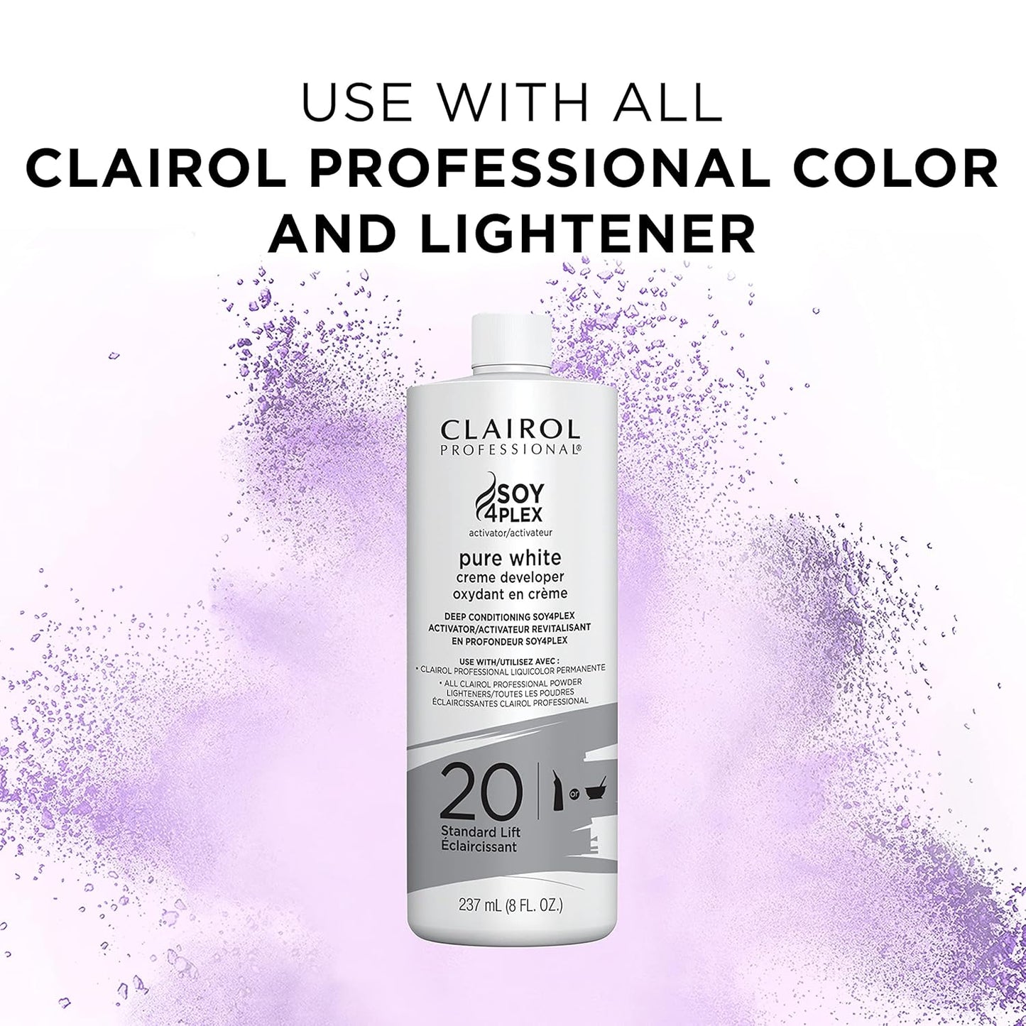 Clairol Professional Clairoxide Pure White 20 Volume Creme Developer, 8 Fl Oz