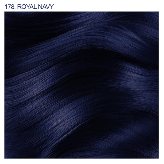 Adore Semi Permanent Hair Color - Vegan and Cruelty-Free Blue Hair Dye - 4 Fl Oz - 178 Royal Navy