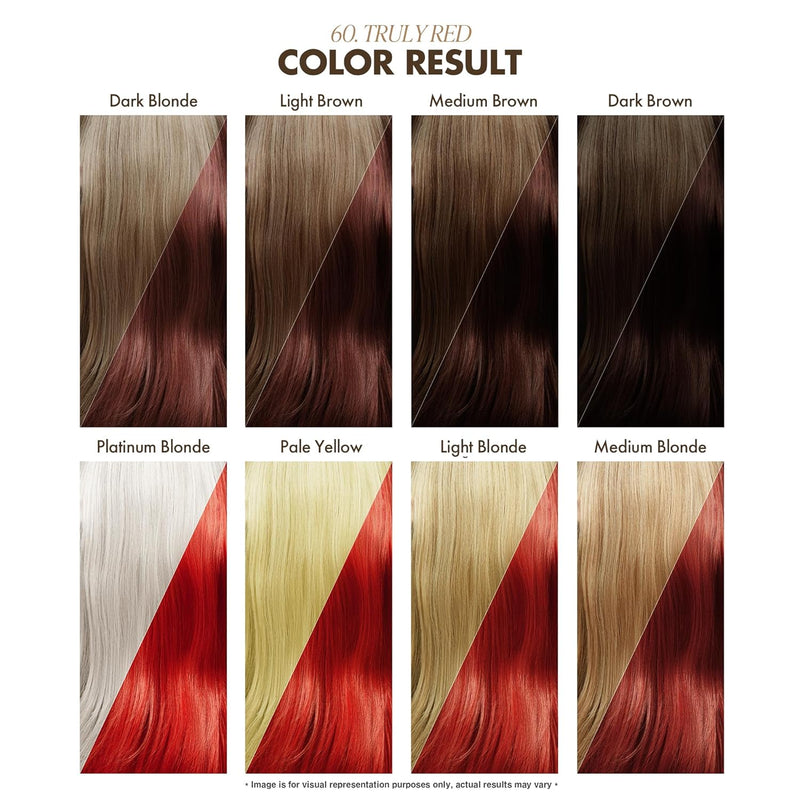Adore Semi Permanent Hair Color - Vegan and Cruelty-Free Red Hair Dye - 4 Fl Oz - 060 Truly Red