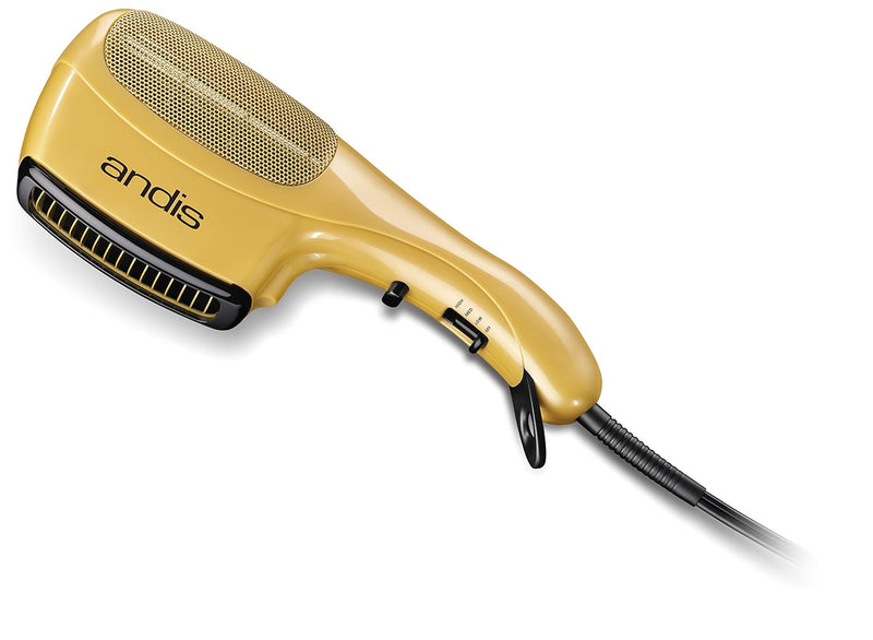 Andis 82105 1875-Watt Tourmaline Ionic Styling Hair Dryer - 3-in-1 Ceramic Styler with 3 Attachments, Styling Hair Dryer with Ionic Technology, No Heat Damage, Extendable Prongs, Gold