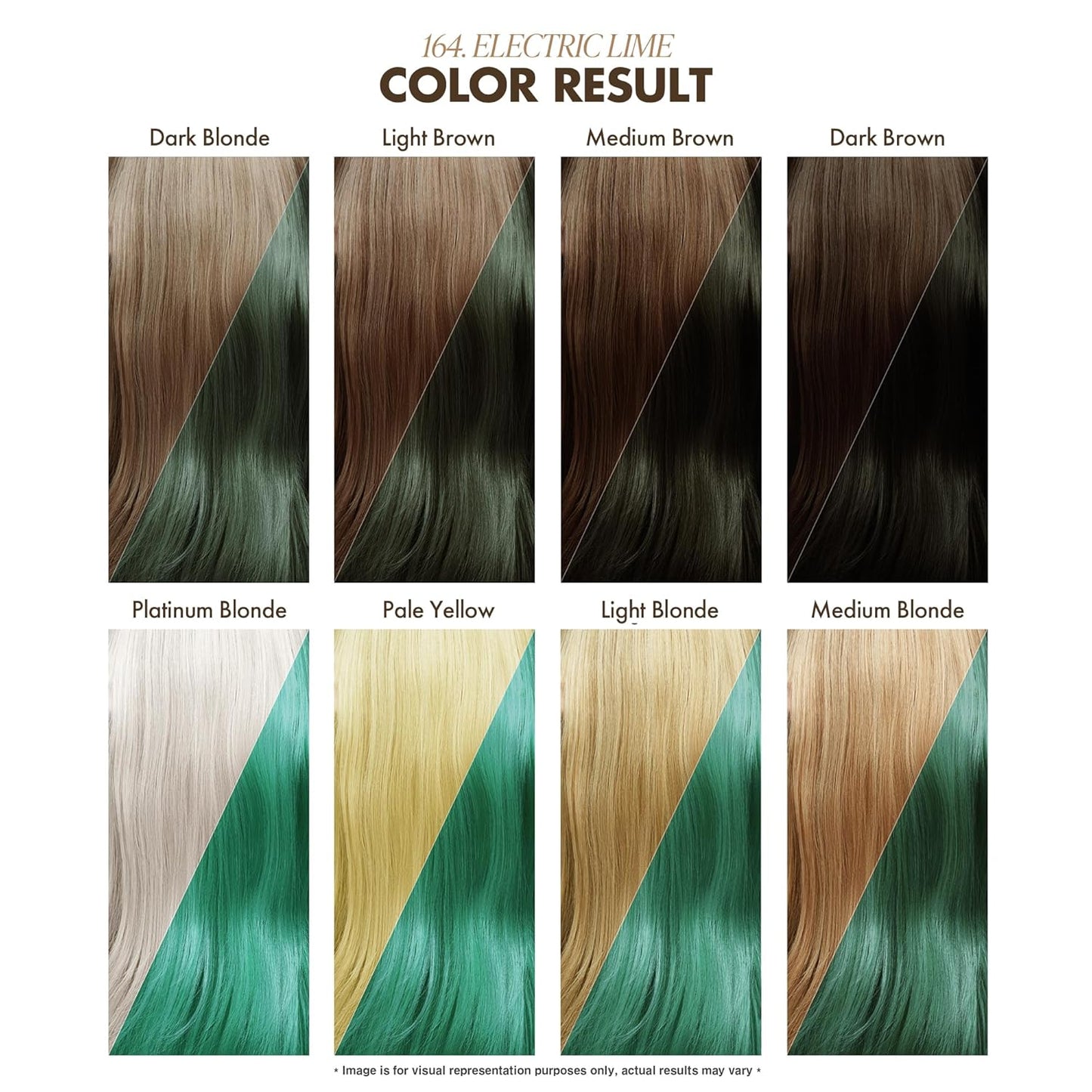 Adore Semi Permanent Hair Color - Vegan and Cruelty-Free Green Hair Dye - 4 Fl Oz - 164 Electric Lime